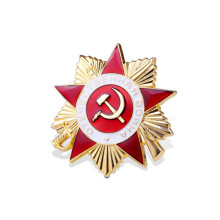 Enamel Flag Award Badge with Five-Pointed Star ((GZHY-JZ-018)